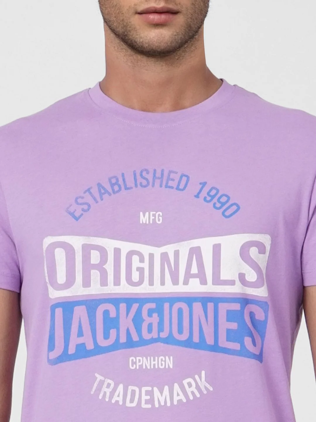 Purple Logo Print Crew Neck T-shirt - Image 5