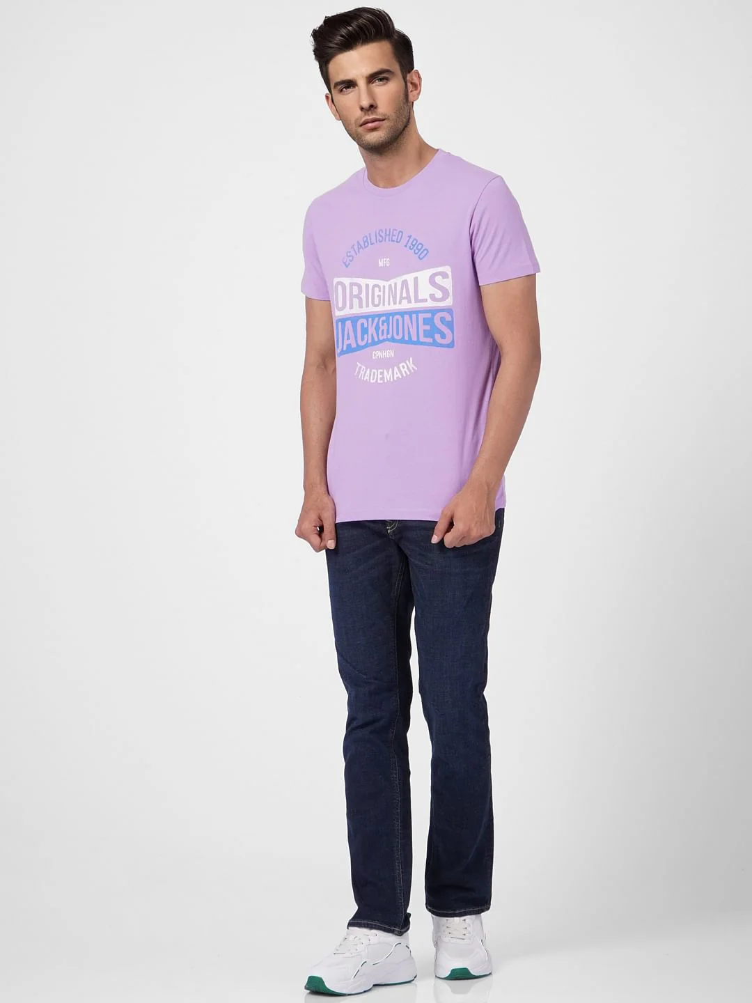Purple Logo Print Crew Neck T-shirt - Image 6
