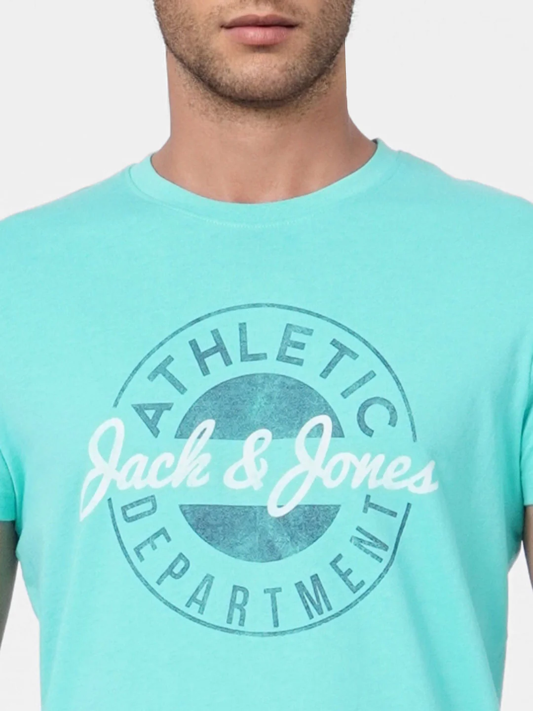 Green Logo Print Crew Neck T-shirt - Image 5