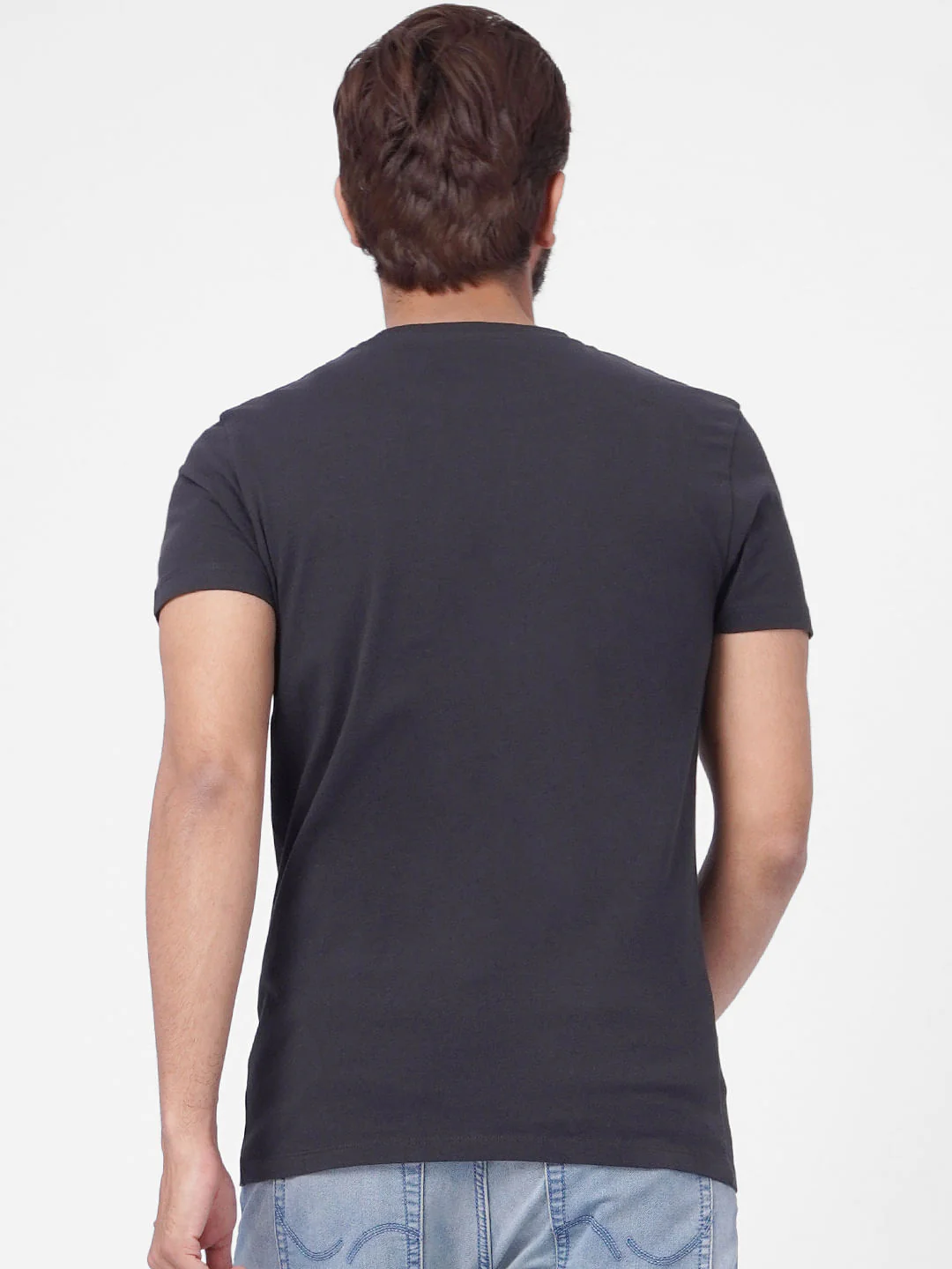 Black Graphic Print Crew Neck T-shirt - Image 4