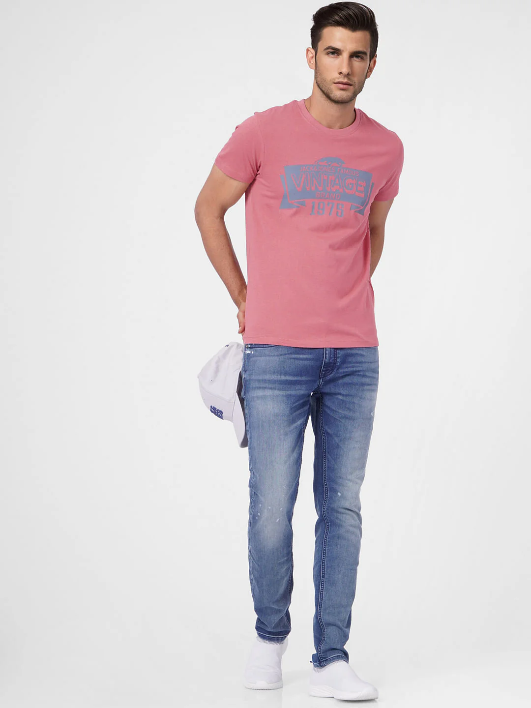 Pink Graphic Print Crew Neck T-shirt