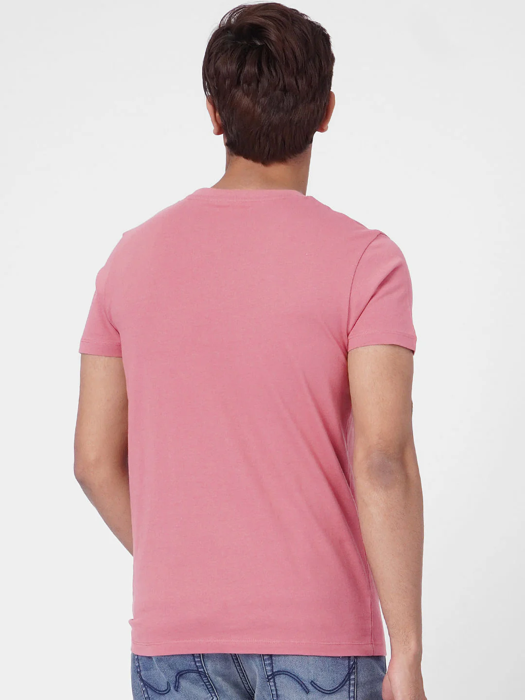 Pink Graphic Print Crew Neck T-shirt - Image 4