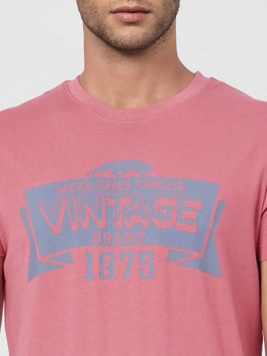 Pink Graphic Print Crew Neck T-shirt - Image 5