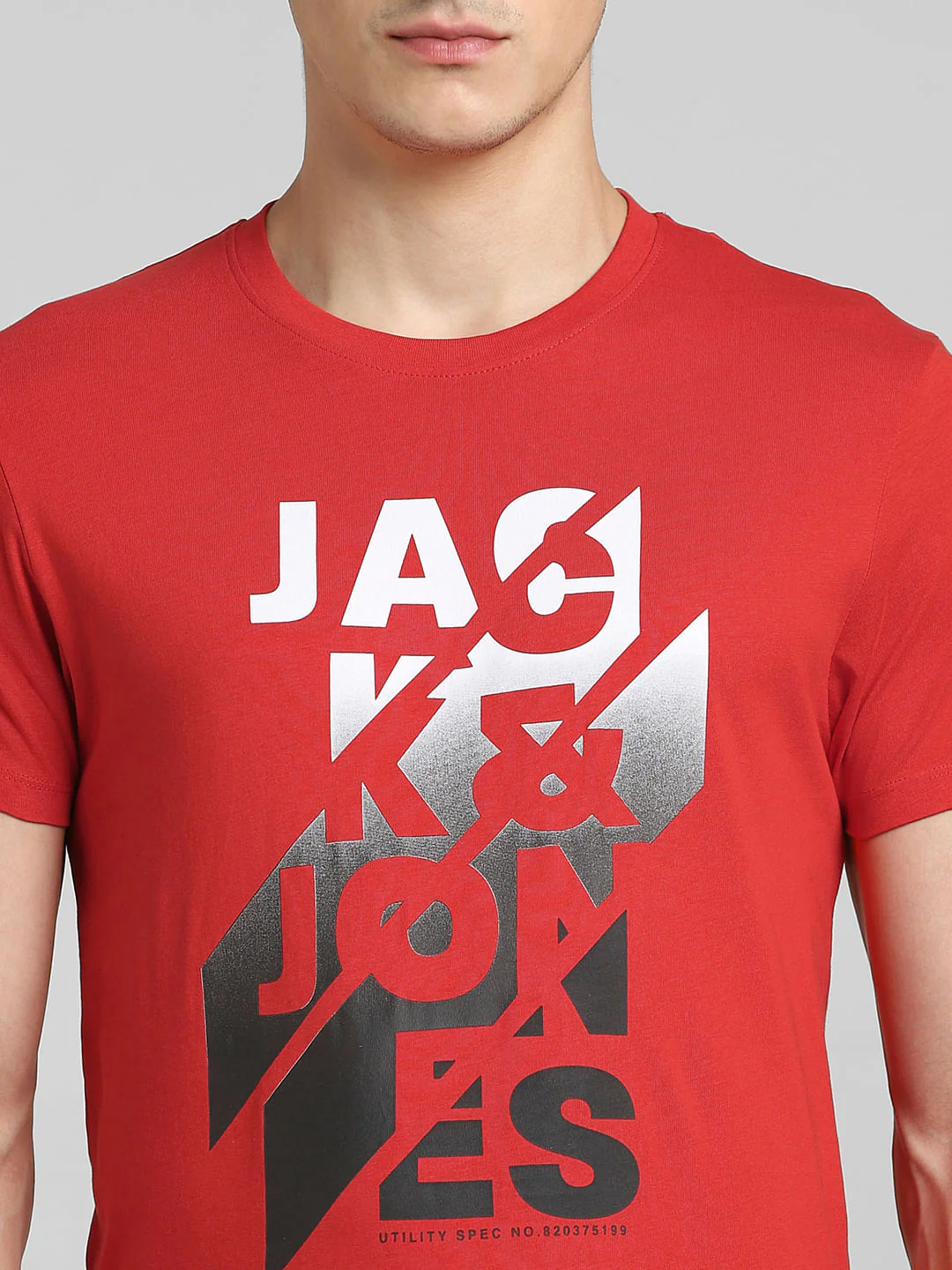 Red Graphic Print Crew Neck T-shirt - Image 5