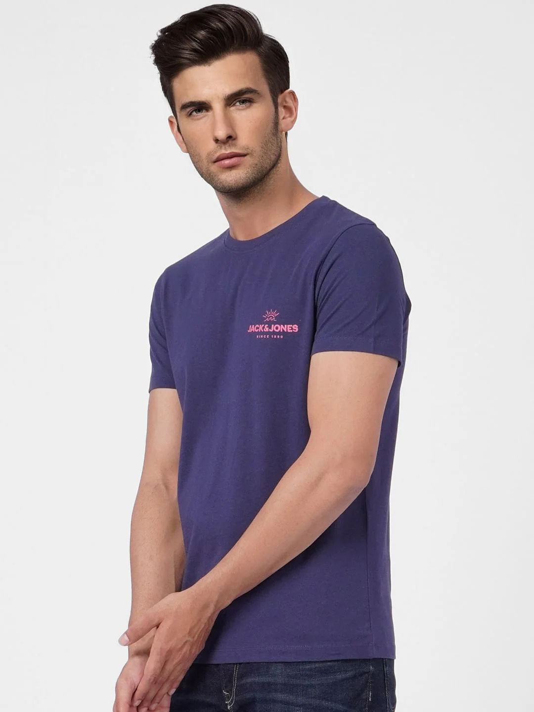 Blue Crew Neck T-shirt - Image 3
