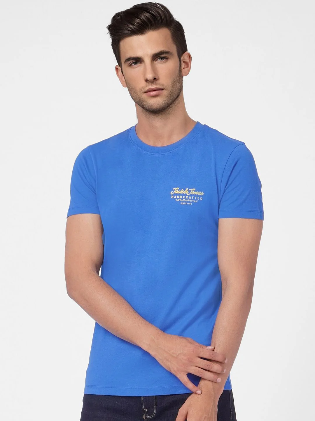 Blue Crew Neck T-shirt - Image 2