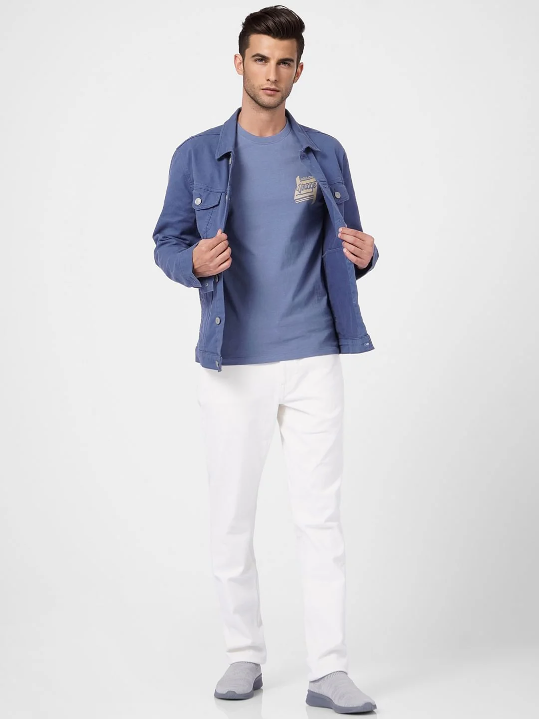 Blue Crew Neck T-shirt