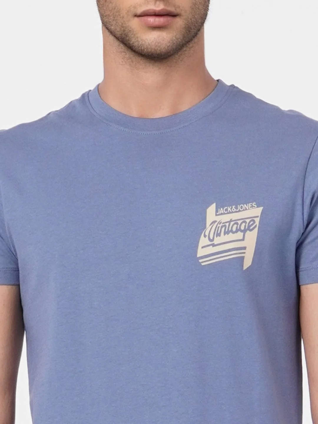 Blue Crew Neck T-shirt - Image 5