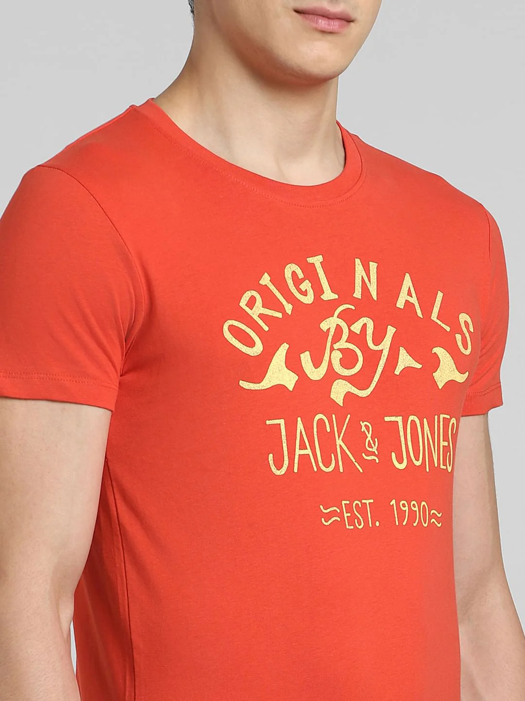 Red Graphic Print Crew Neck T-shirt - Image 5