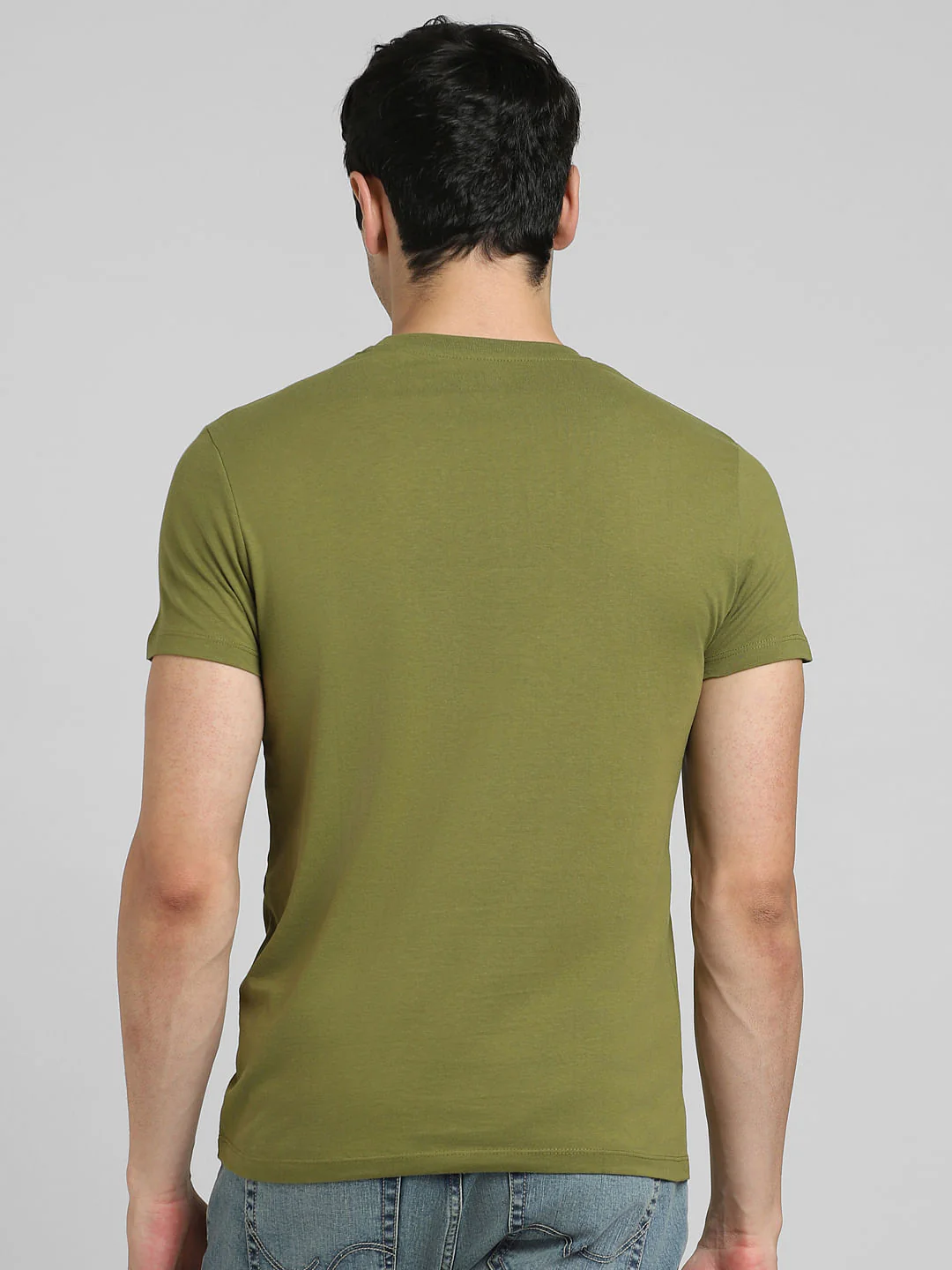 Green Graphic Print Crew Neck T-shirt - Image 4