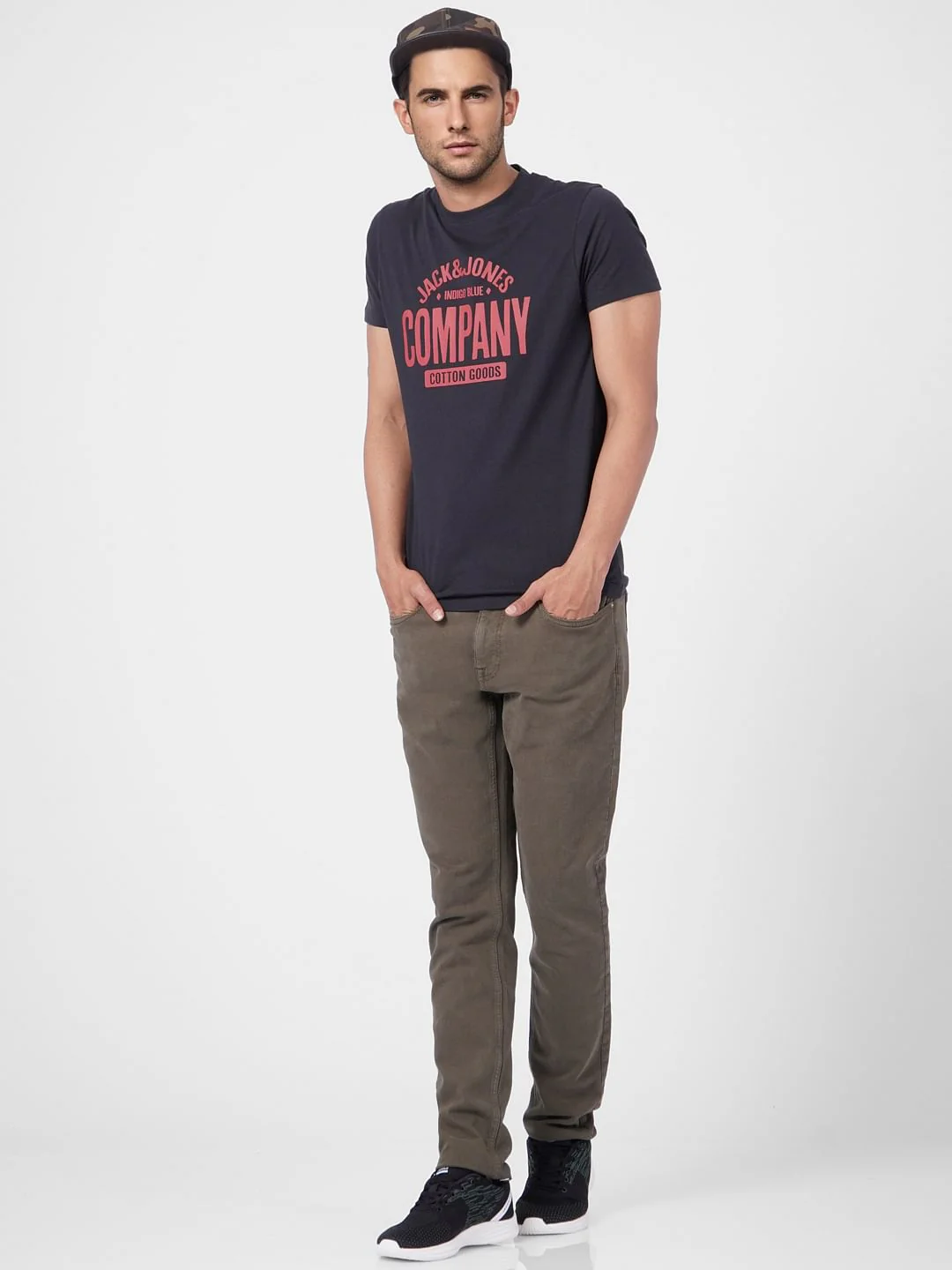Black Graphic Print Crew Neck T-shirt