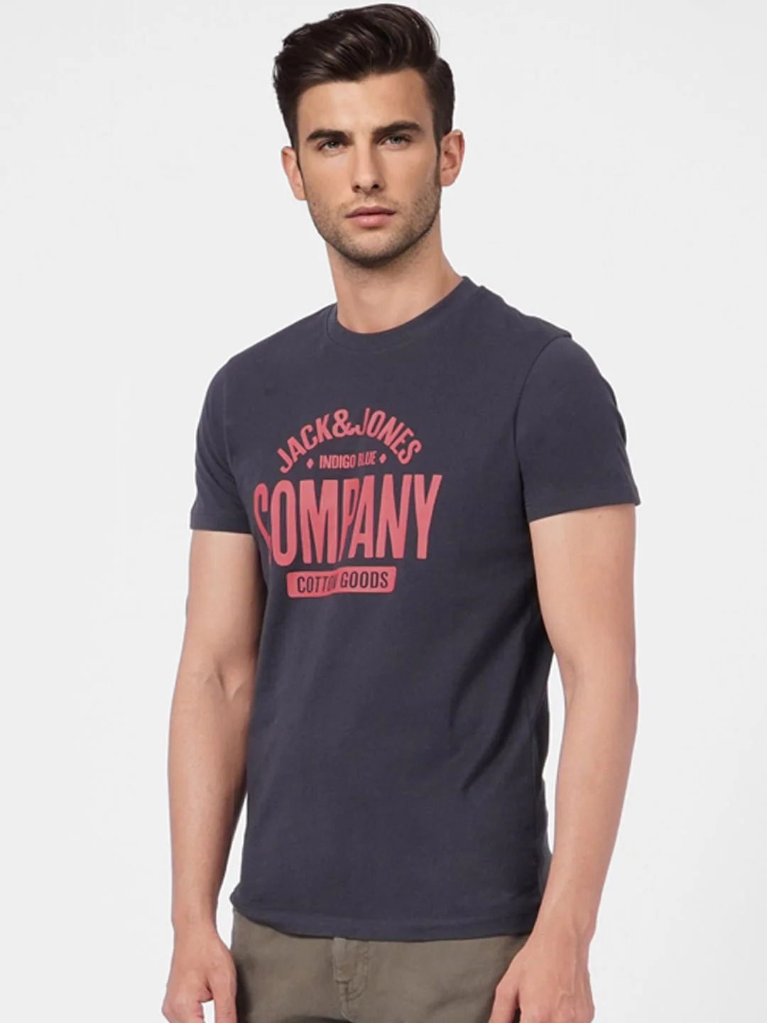 Black Graphic Print Crew Neck T-shirt - Image 3