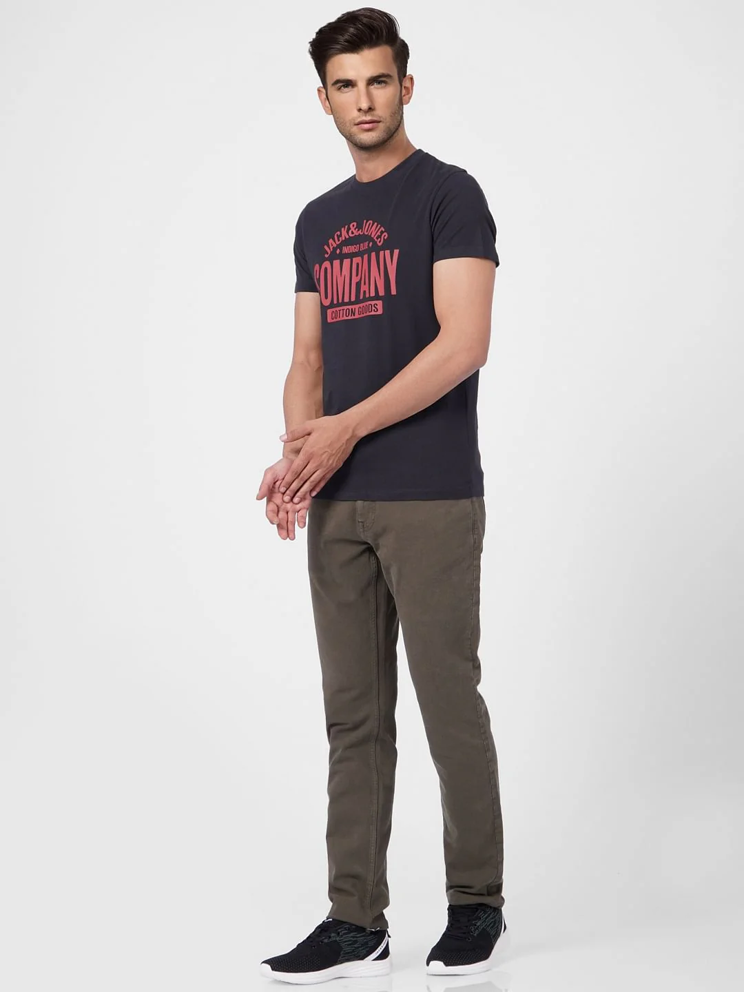 Black Graphic Print Crew Neck T-shirt - Image 6