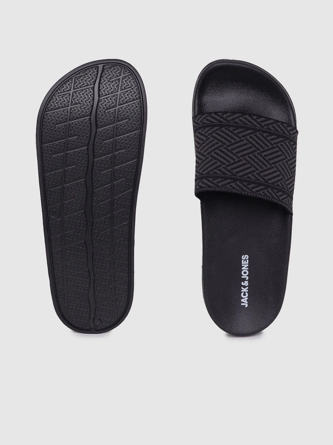 Black Printed Sliders - Image 4
