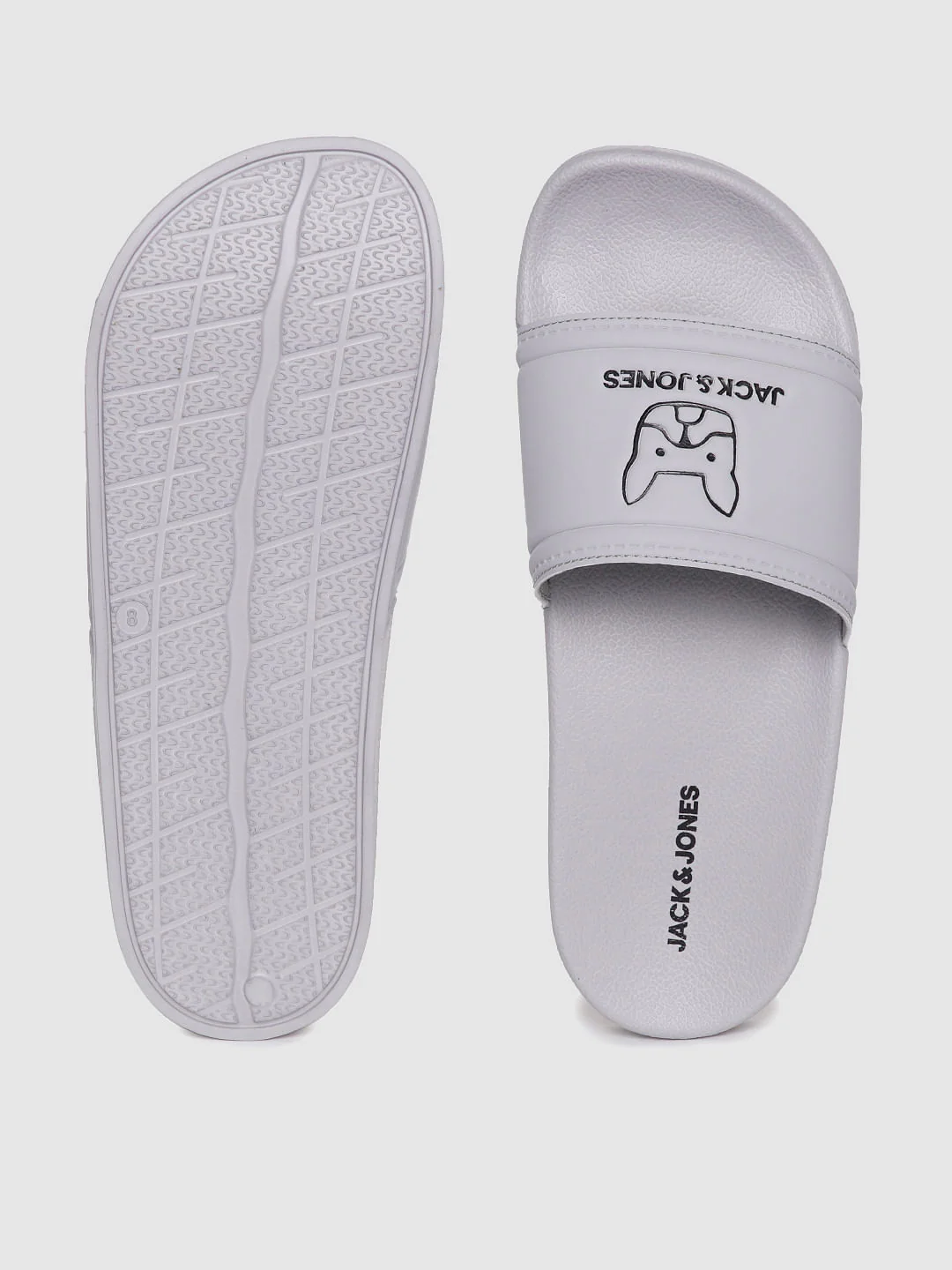 Grey Graphic Print Sliders - Image 6