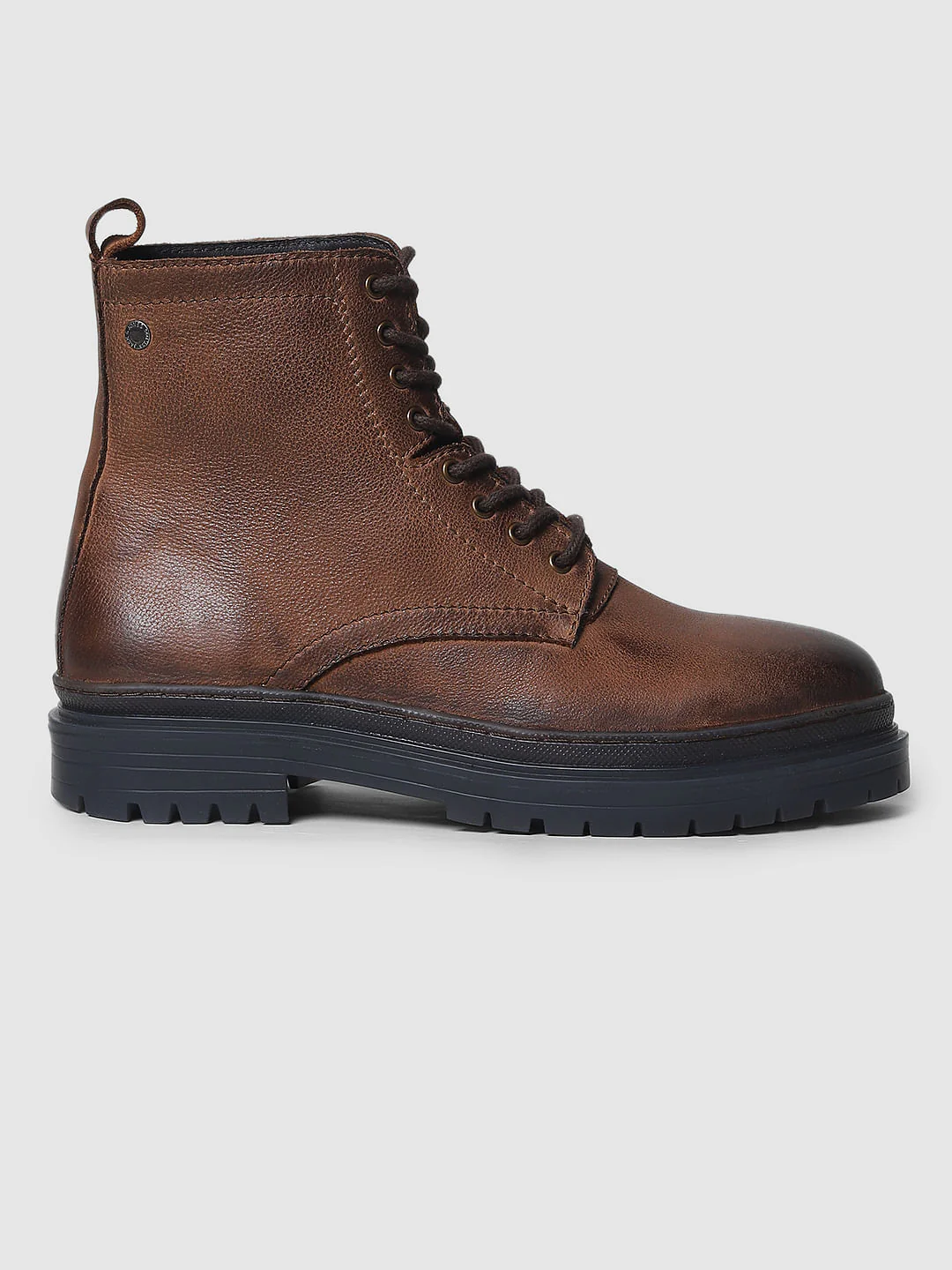 Brown Vintage Styled Leather Boots - Image 3