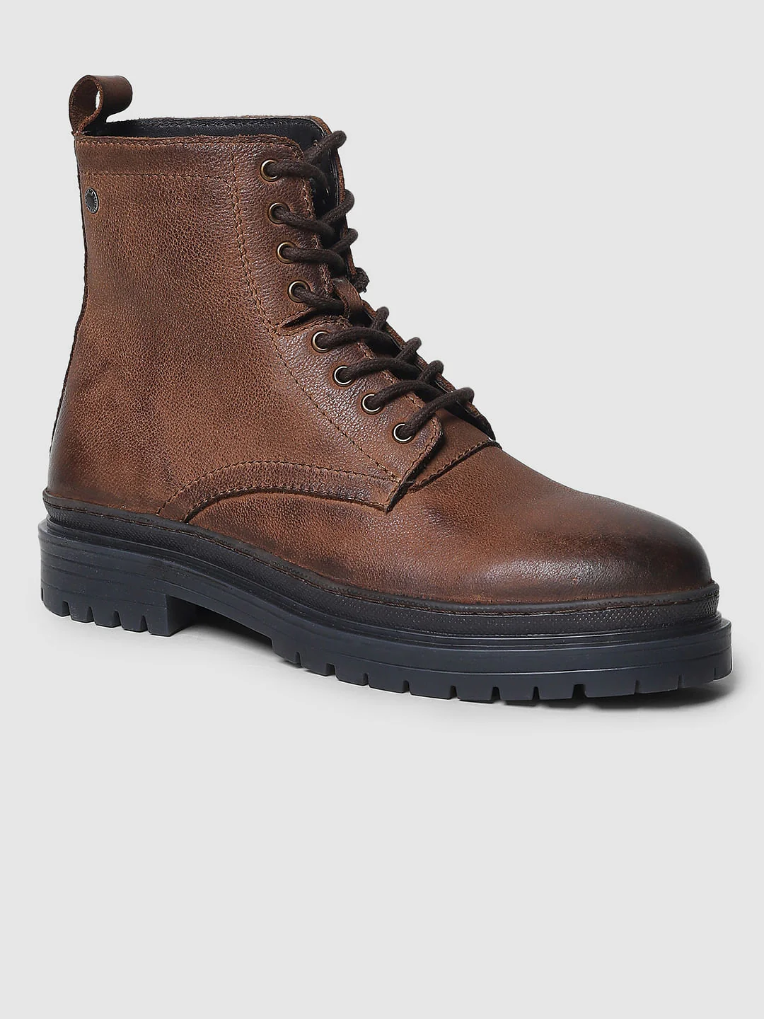 Brown Vintage Styled Leather Boots - Image 4