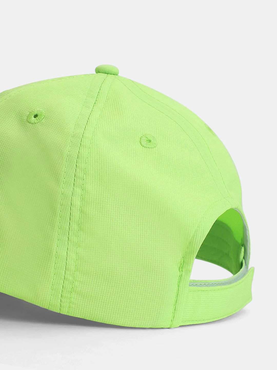 Neon Green Logo Print Activewear Cap - Image 5