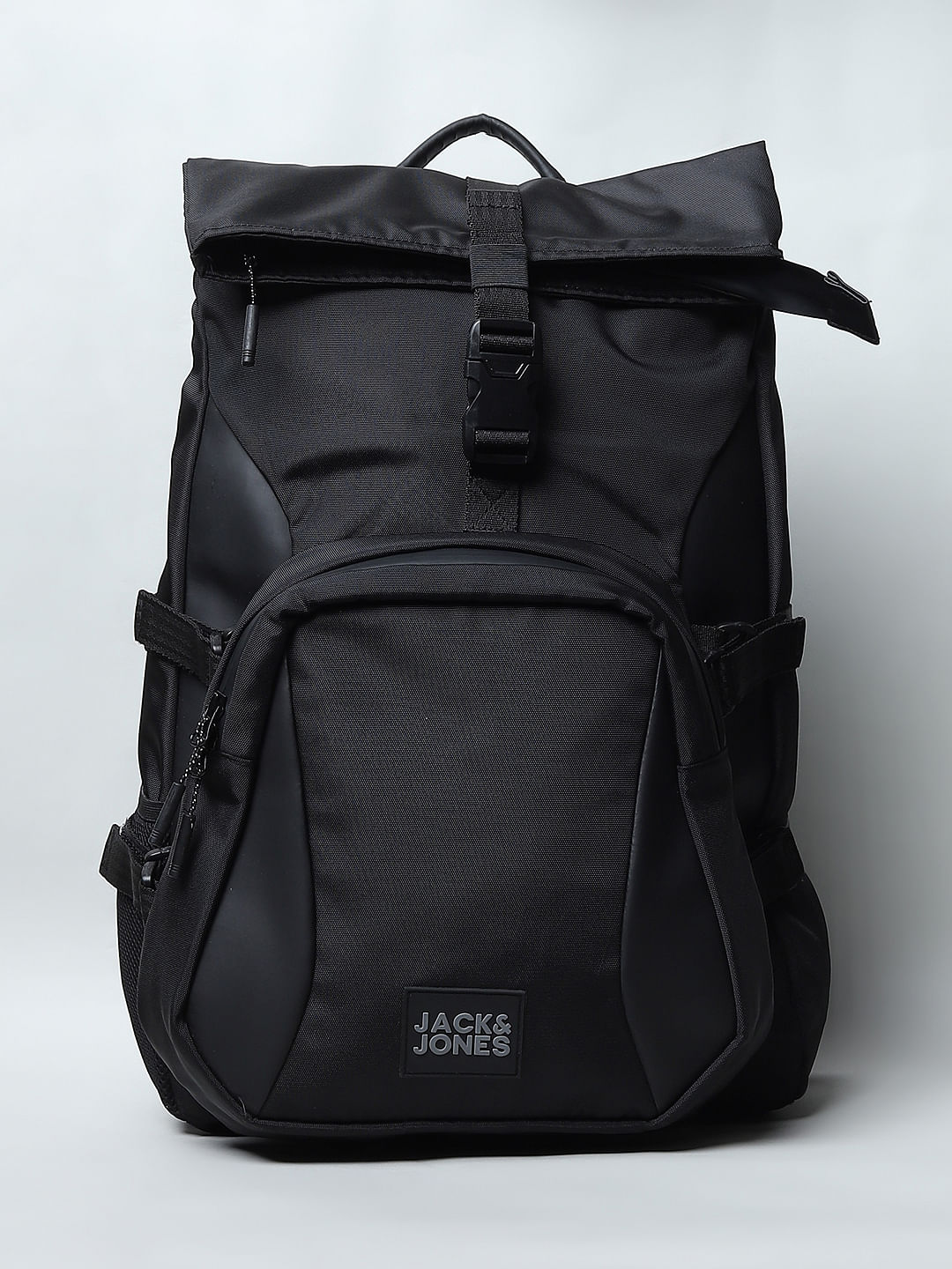 Black Roll Top Backpack - Image 2