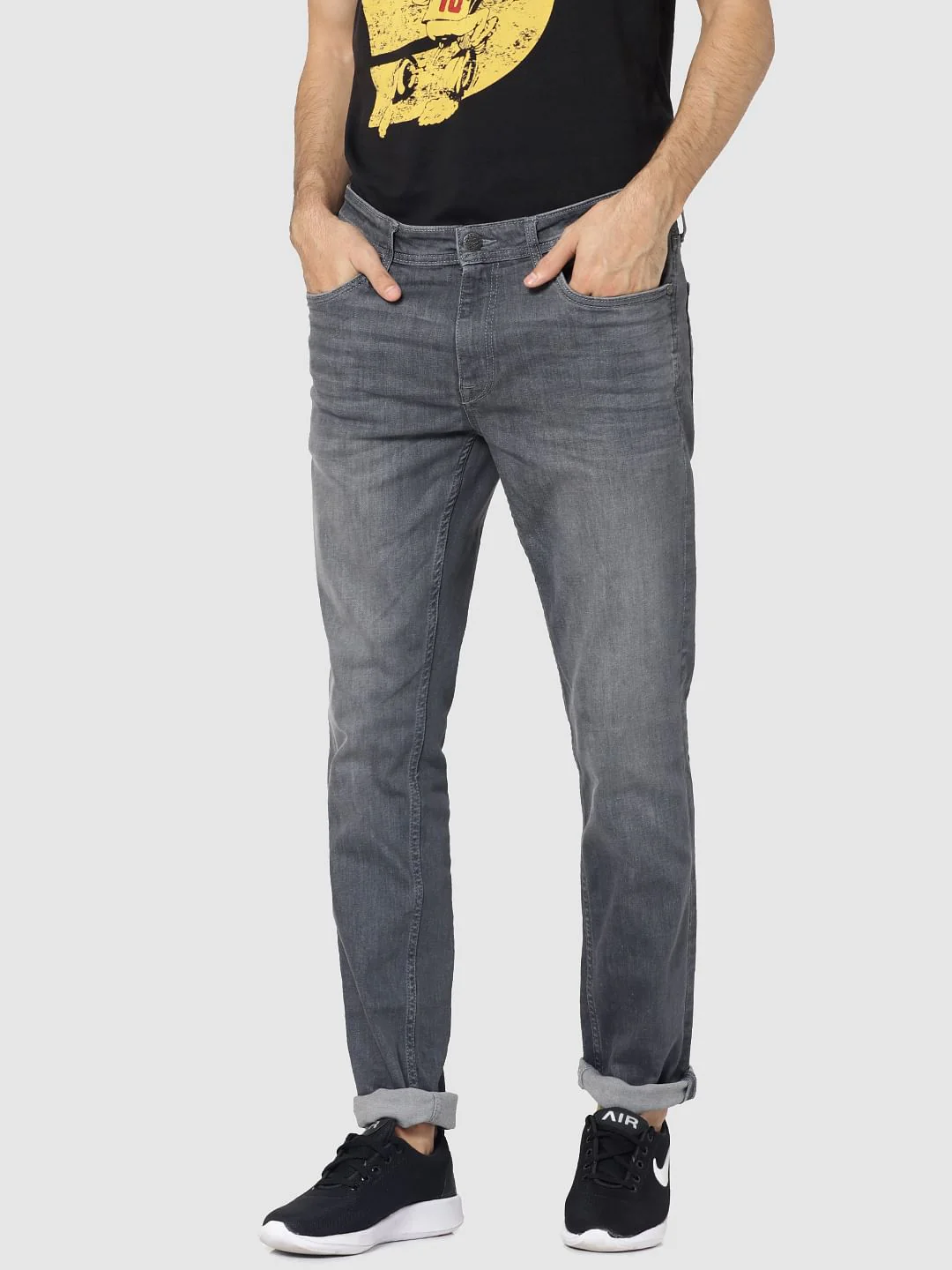 Grey Low Rise Ben Skinny Jeans - Image 2