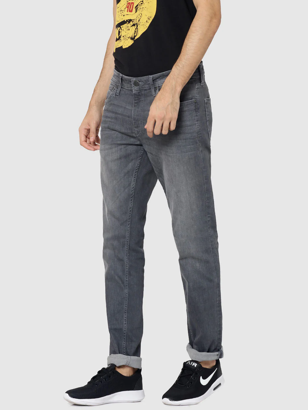 Grey Low Rise Ben Skinny Jeans - Image 3
