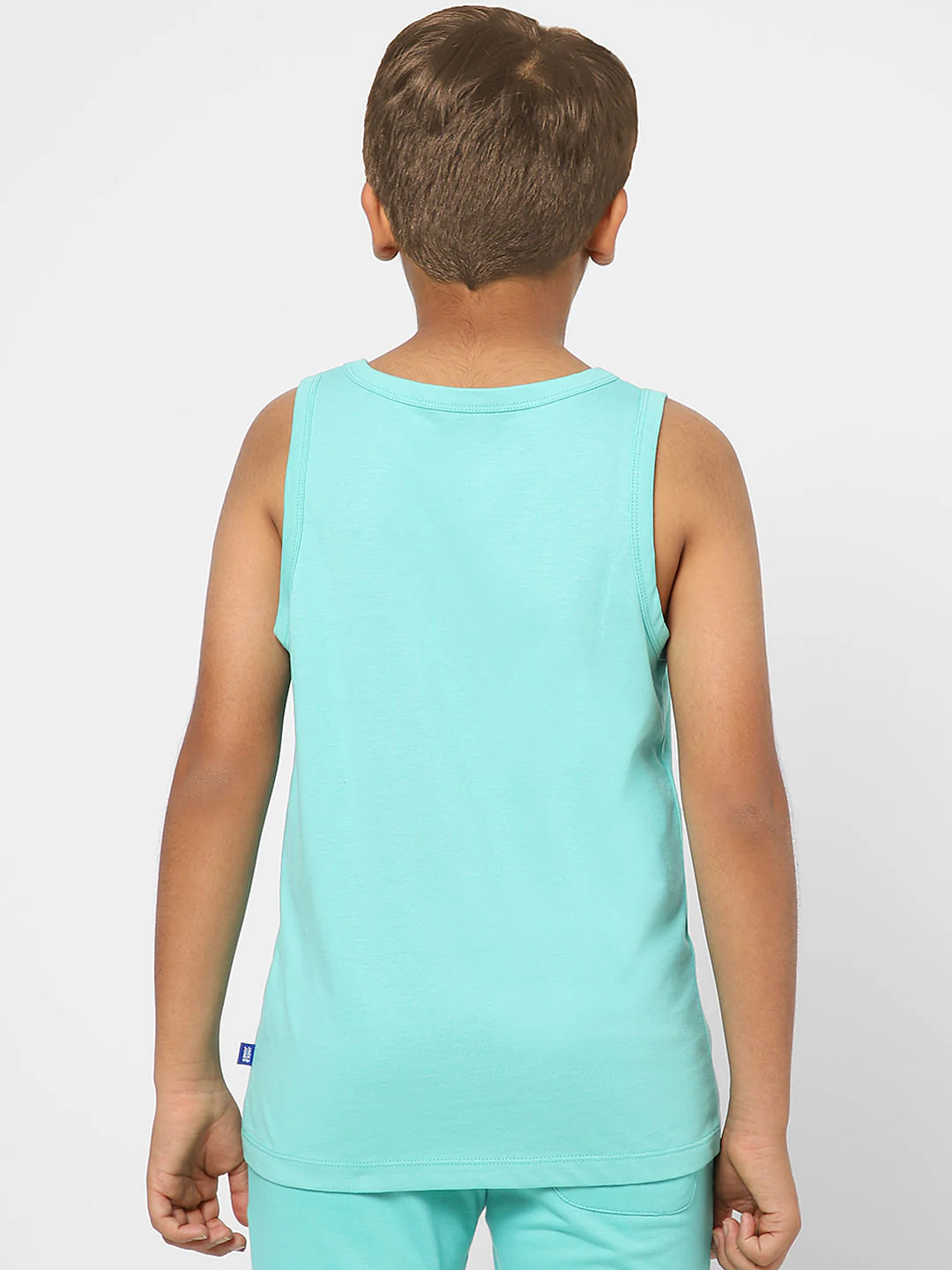 BOYS Blue Printed Vest T-shirt - Image 4