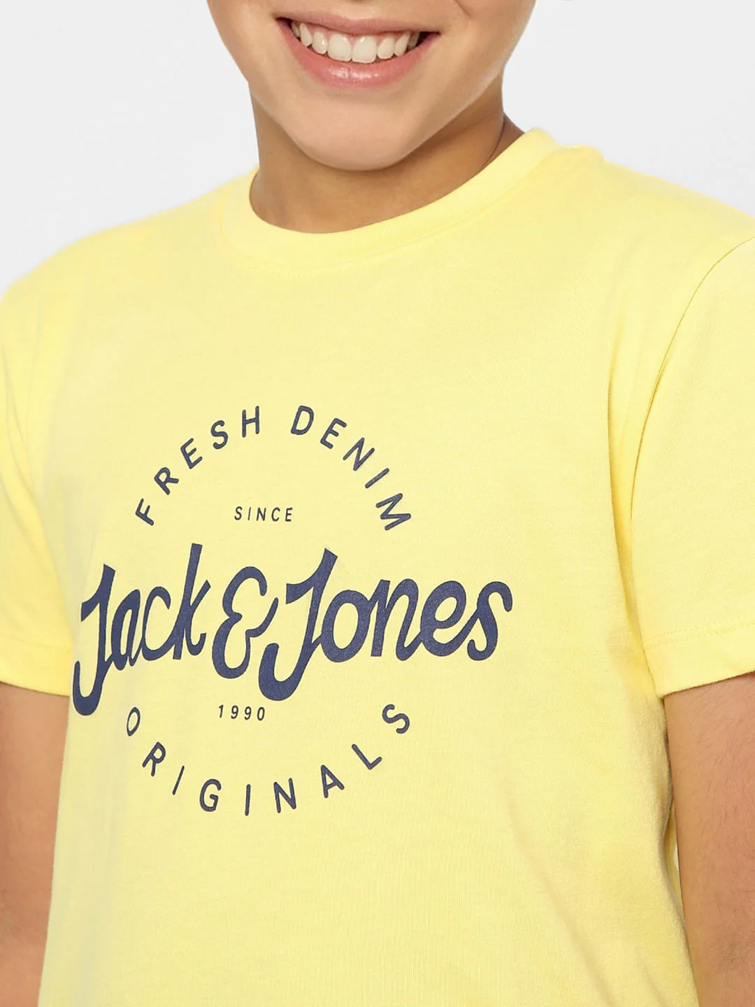 BOYS Yellow Printed Crew Neck T-shirt - Image 5