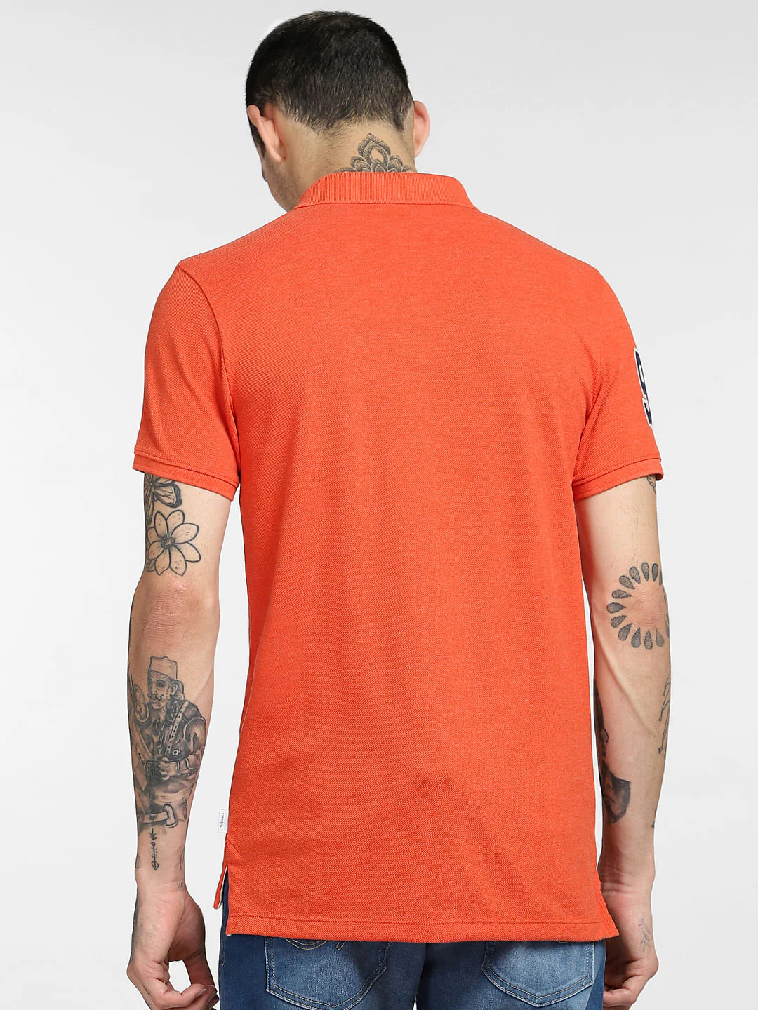 Red Printed Polo T-shirt - Image 4