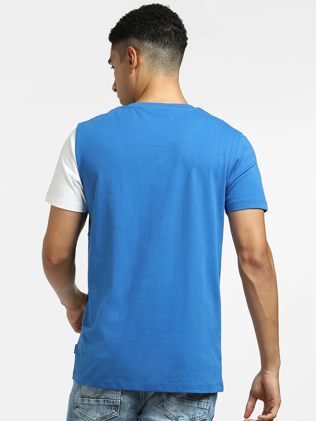 Black Colourblocked Crew Neck T-shirt - Image 4