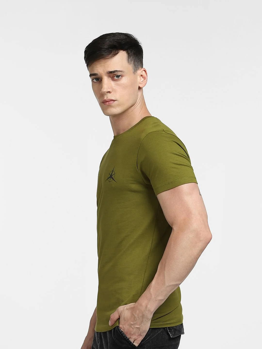 Green Logo Print T-shirt - Image 3