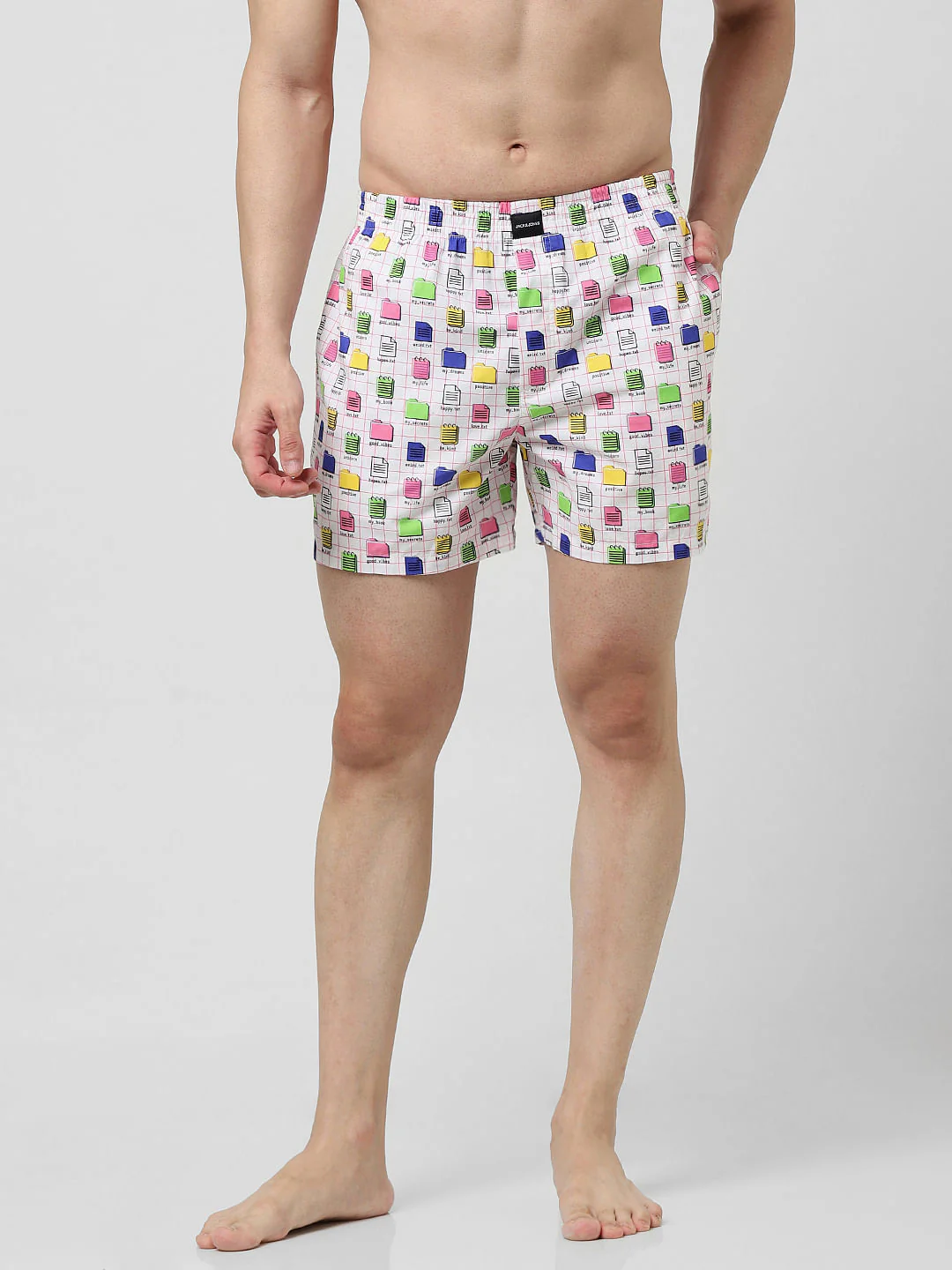 White Printed Boxers - Image 2