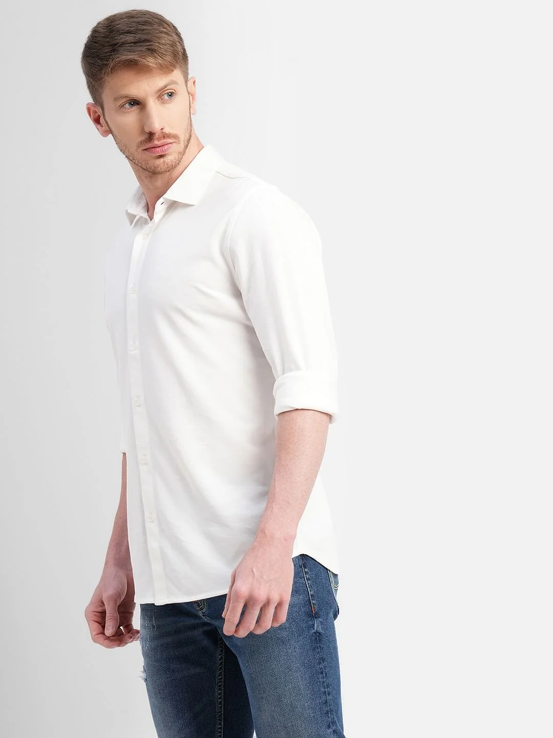 White Full Sleeves Shirt - Image 3