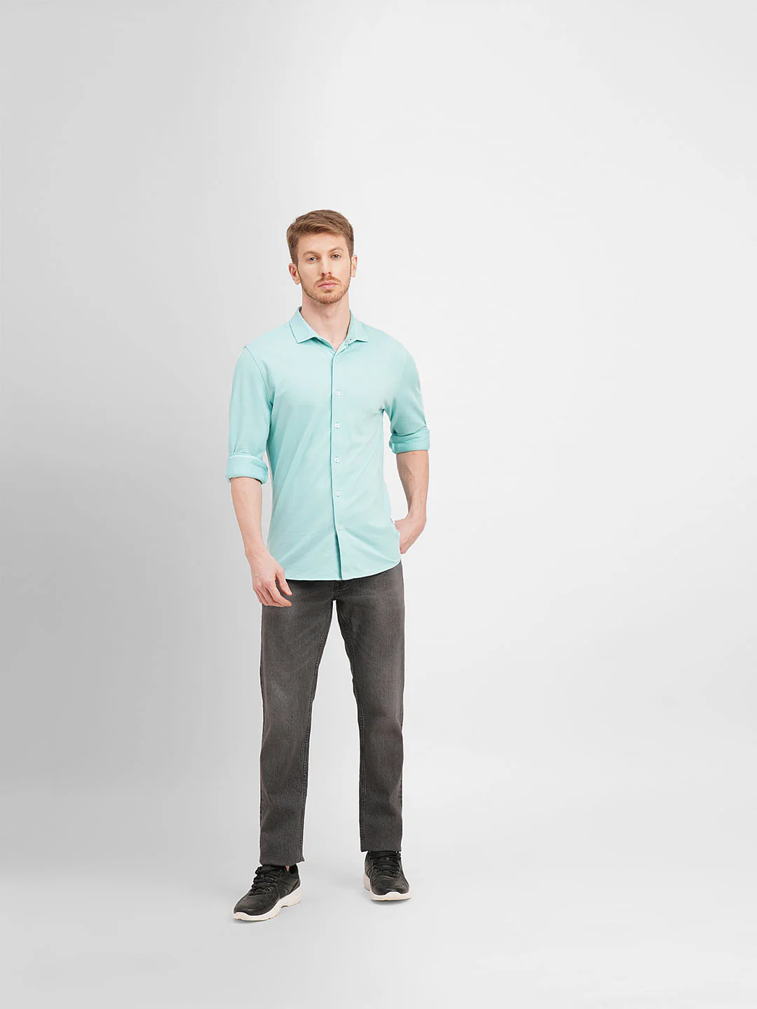 Sky Blue Full Sleeves Shirt - Image 6