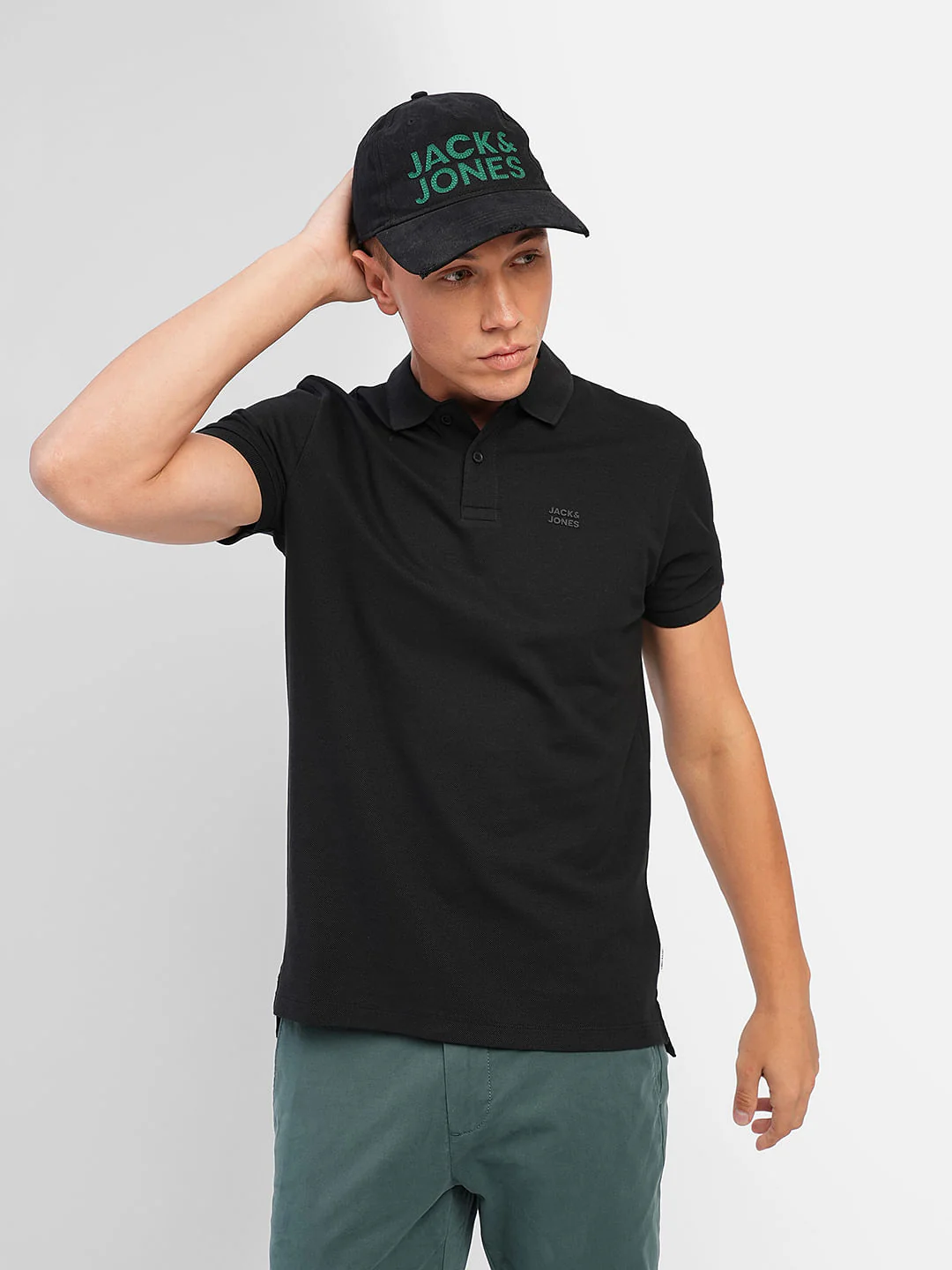 Black Polo Neck T-shirt
