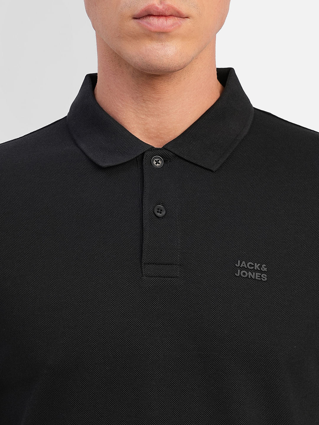 Black Polo Neck T-shirt - Image 5