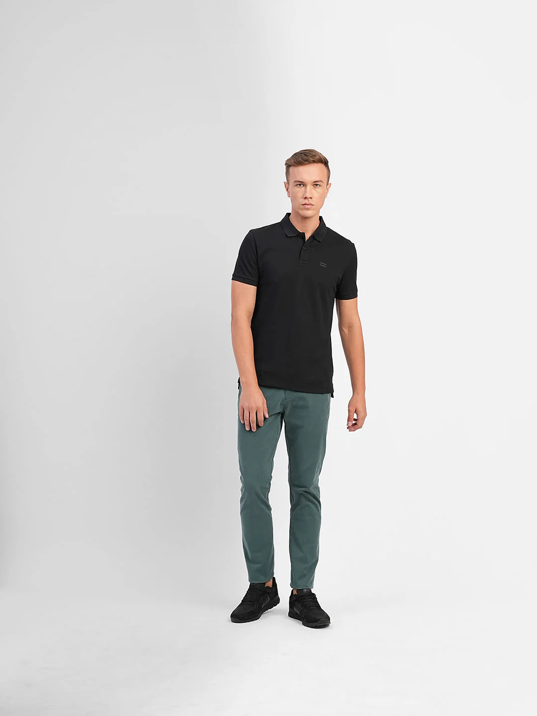 Black Polo Neck T-shirt - Image 6