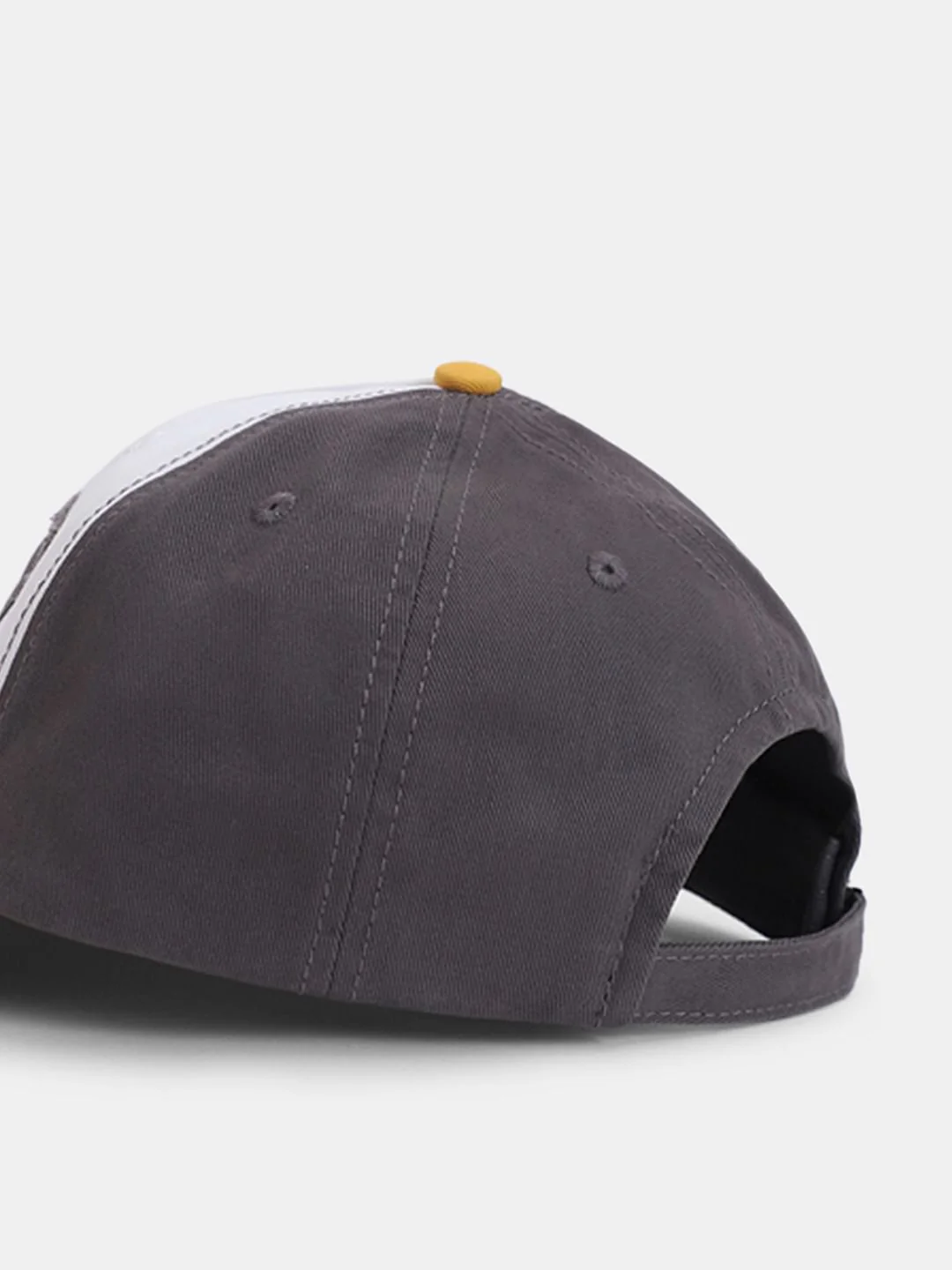 Yellow & Grey Logo Printed Cap - Image 5