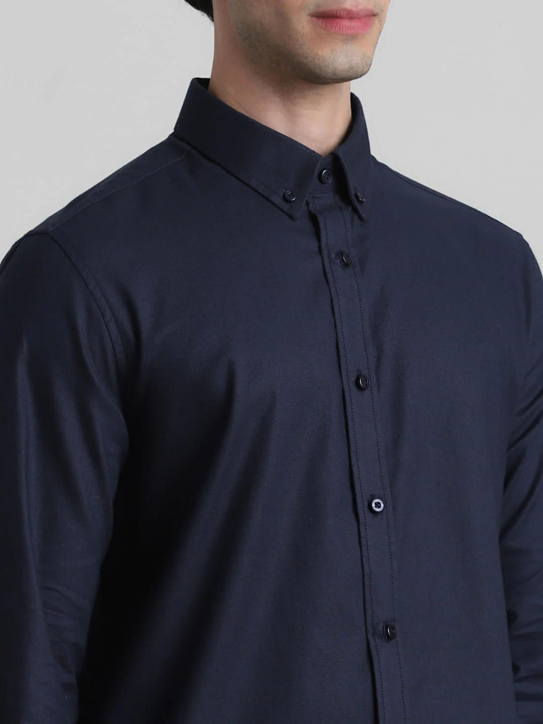 Navy Blue Formal Full Sleeves Shirt - Image 5