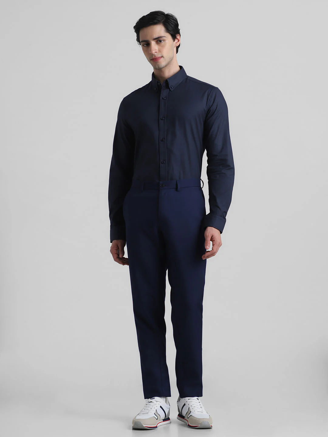 Navy Blue Formal Full Sleeves Shirt - Image 6