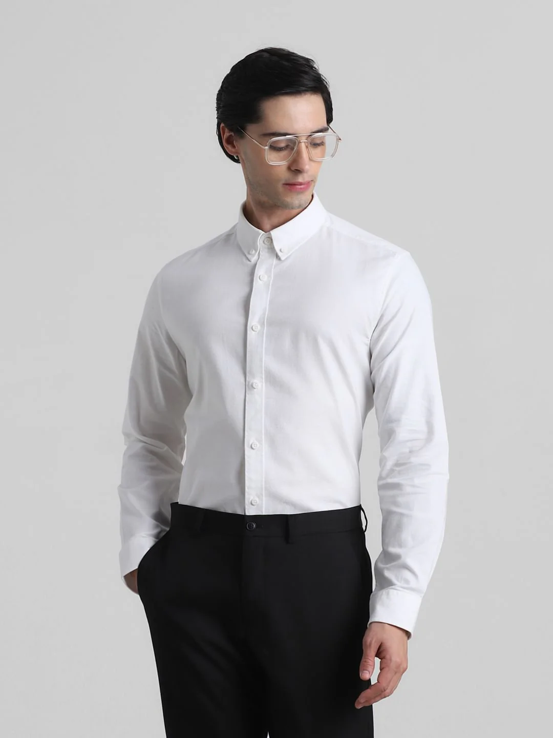 White Formal Full Sleeves Shirt