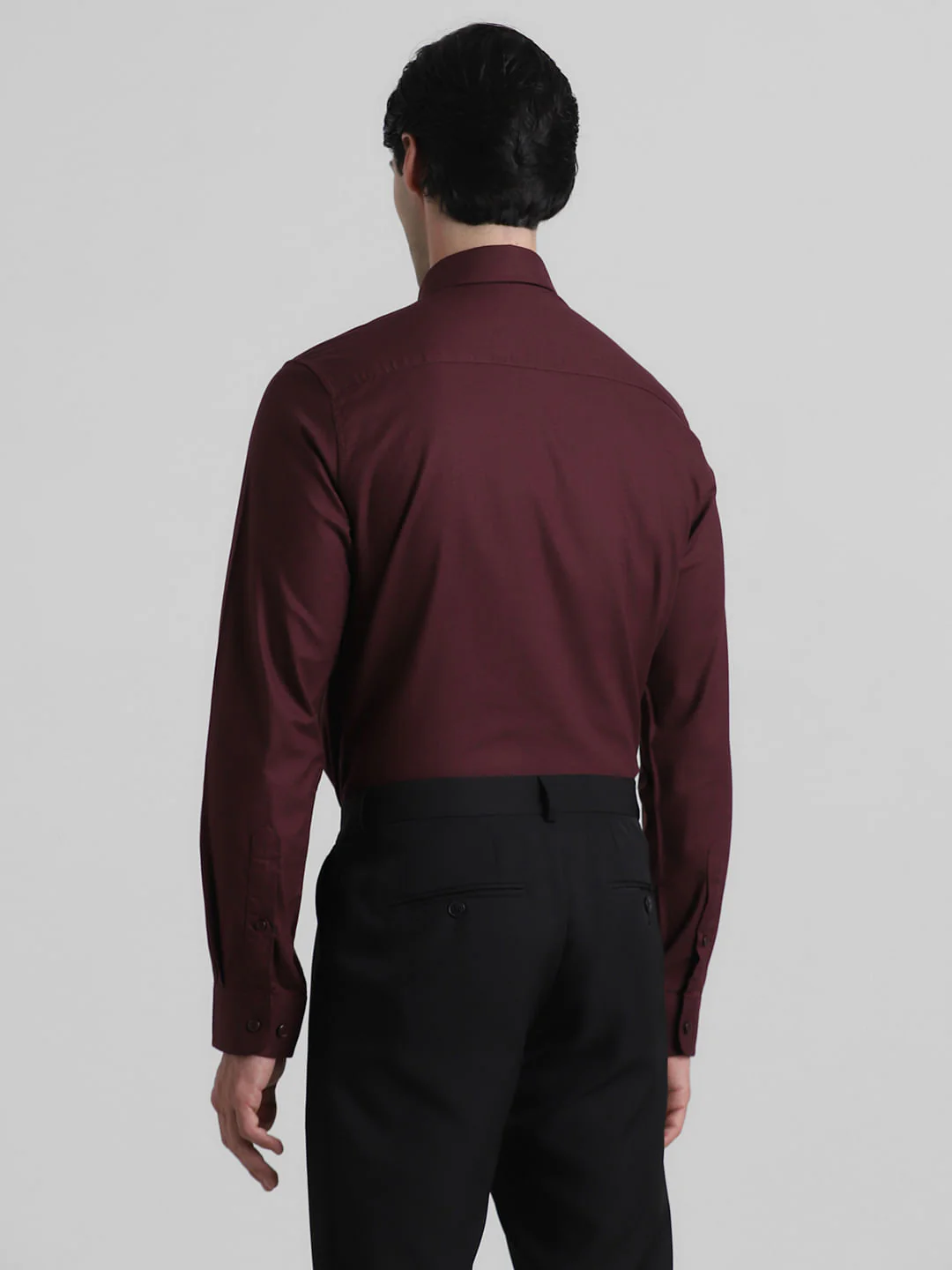 Maroon Formal Full Sleeves Shirt - Image 4