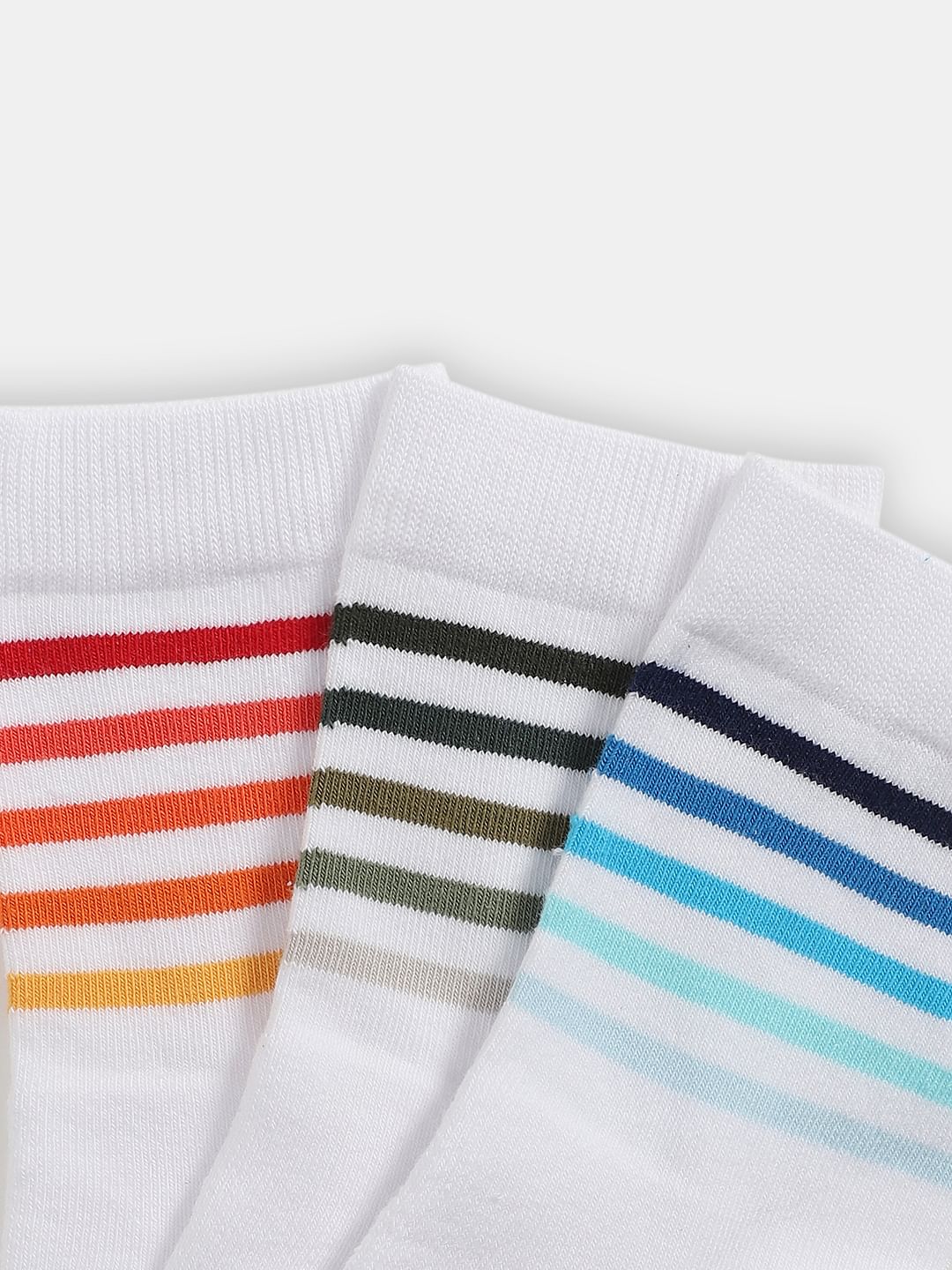 Pack of 3 Striped Mid-Length Socks - Image 2