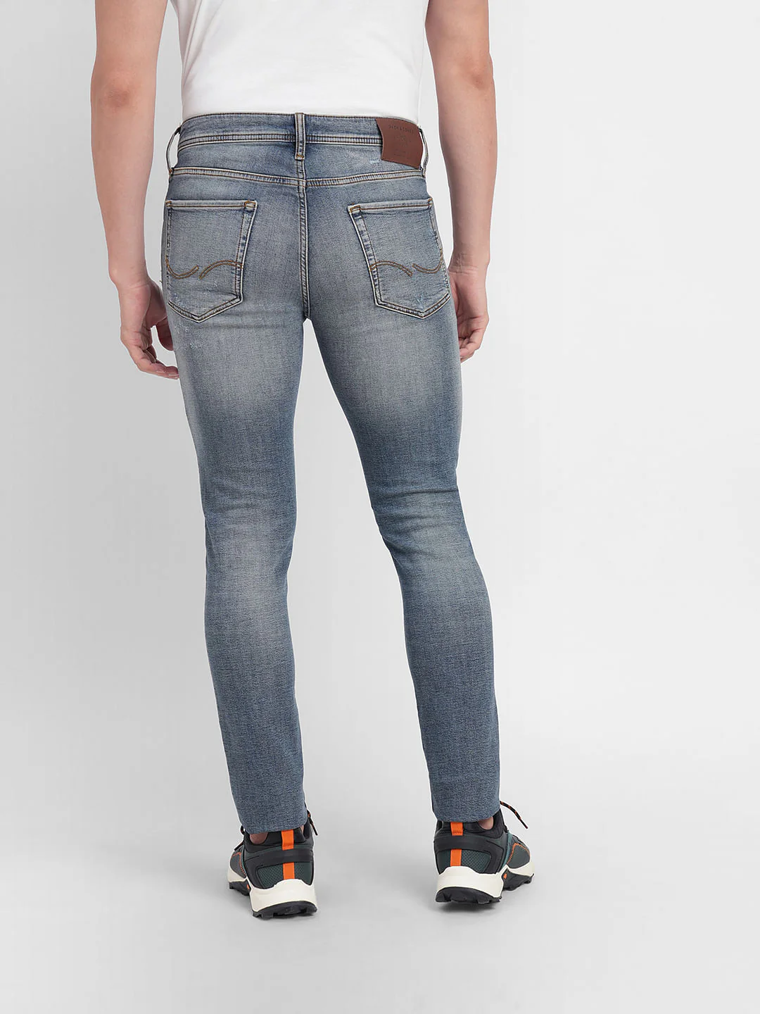 Blue Low Rise Distressed Ben Skinny Jeans - Image 4