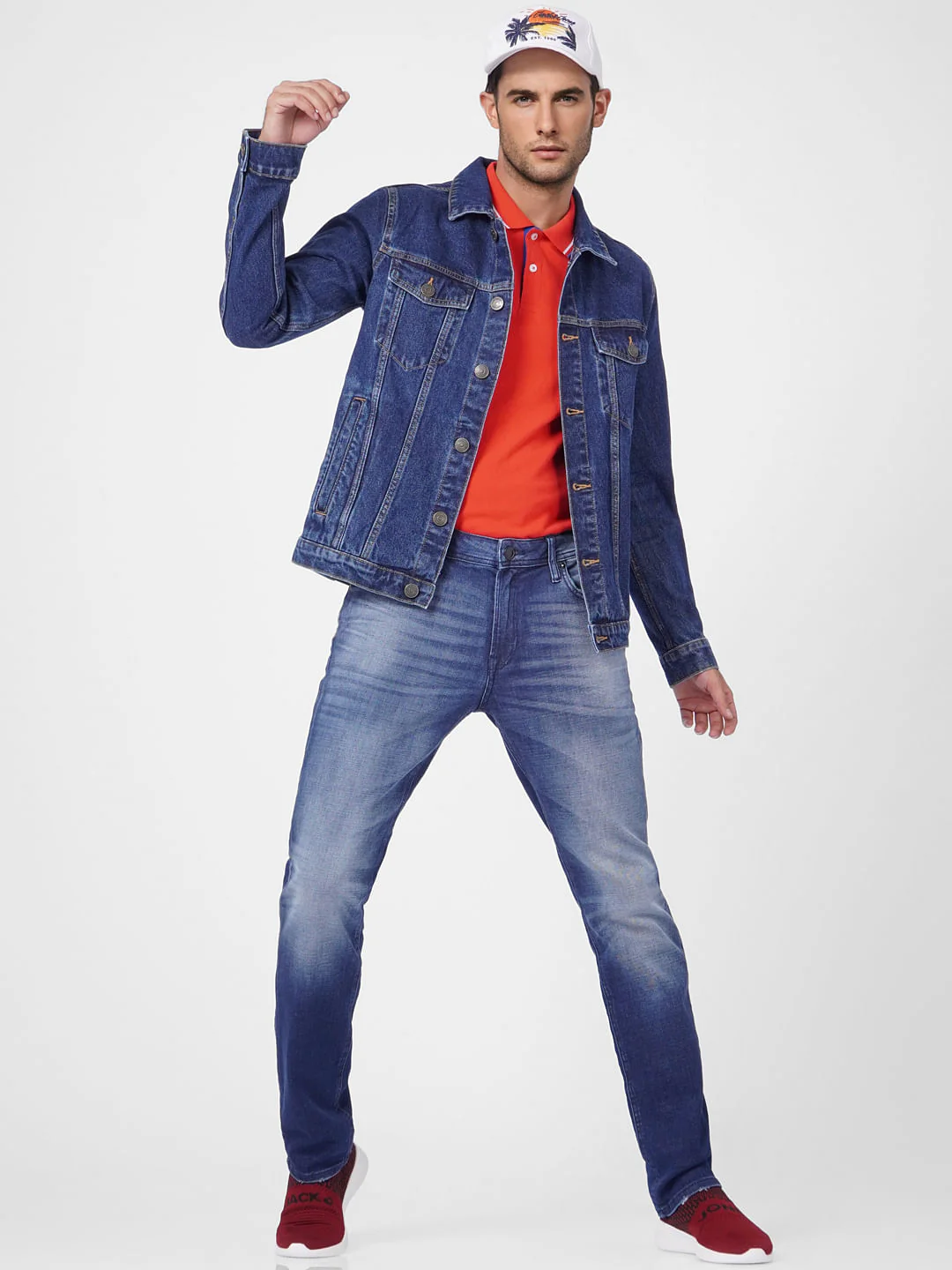 Blue Low Rise Glenn Slim Jeans