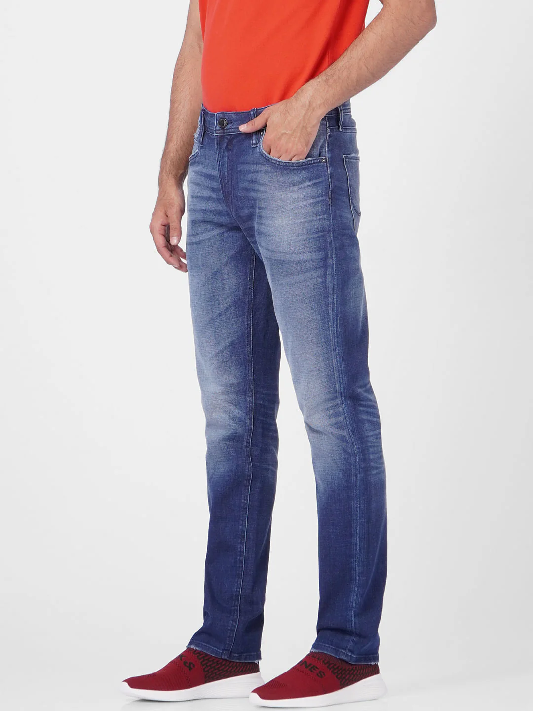 Blue Low Rise Glenn Slim Jeans - Image 3