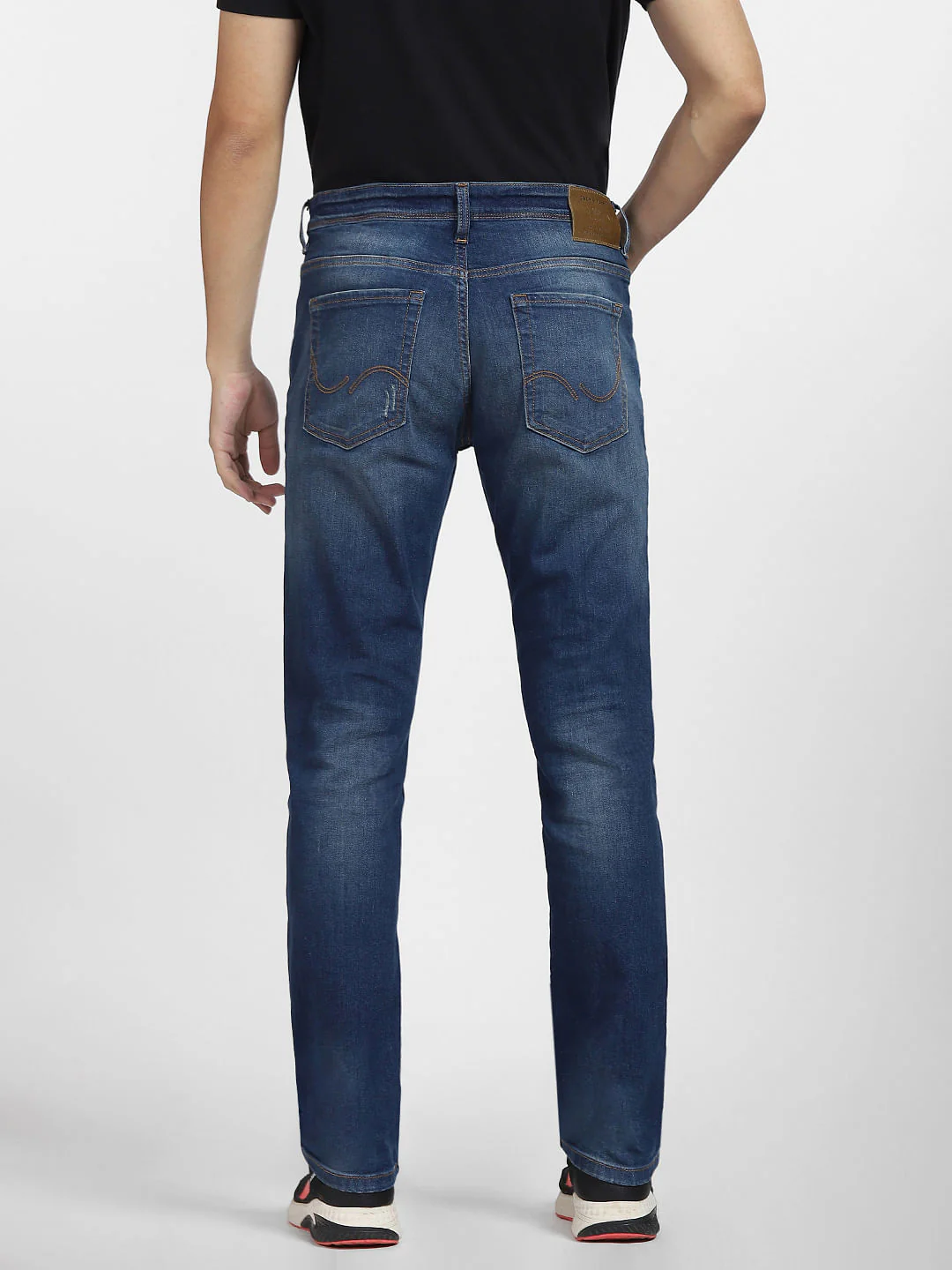 Blue Low Rise Distressed Glenn Slim Fit Jeans - Image 4