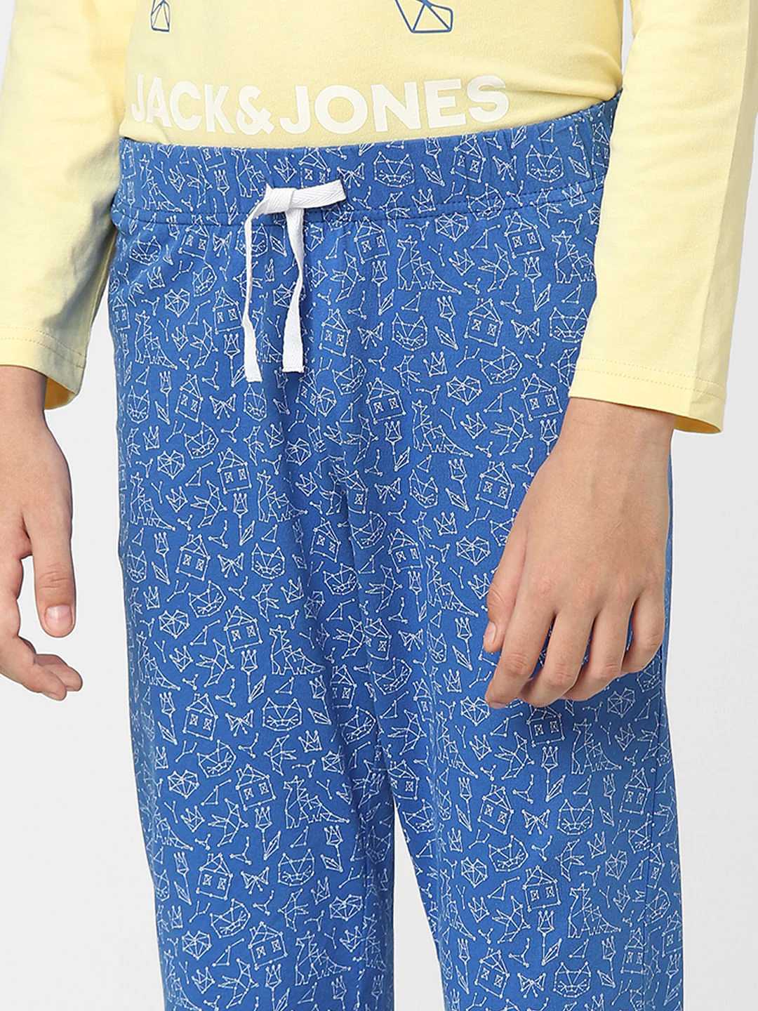 Boys Yellow Printed T-shirts & Pyjama Night Suit Set - Image 10