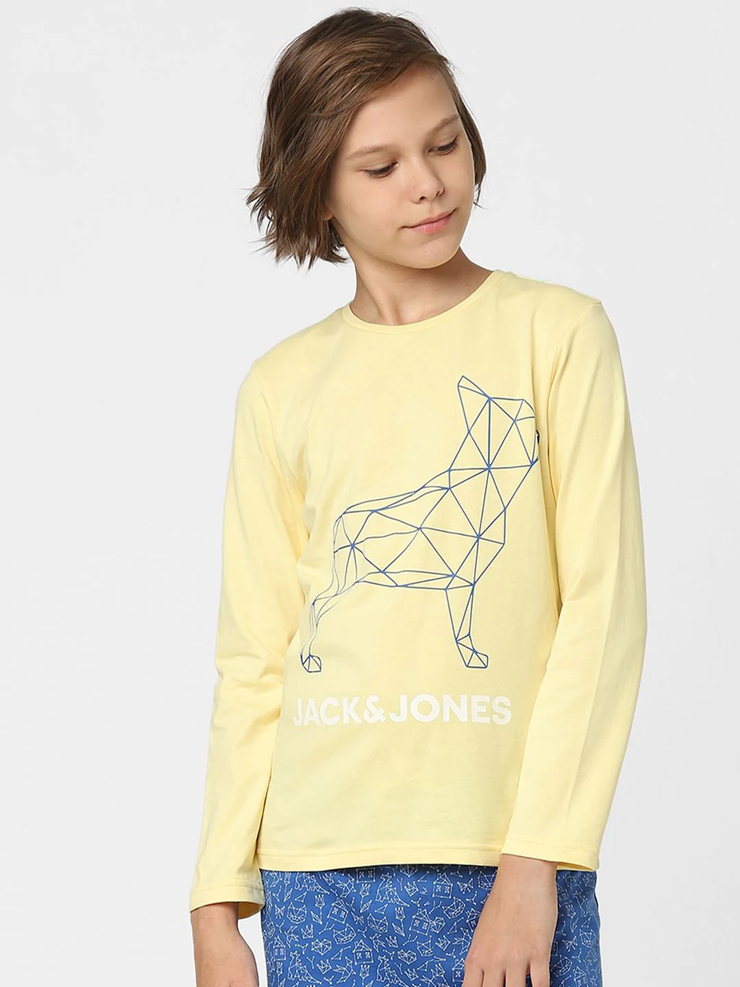 Boys Yellow Printed T-shirts & Pyjama Night Suit Set - Image 2