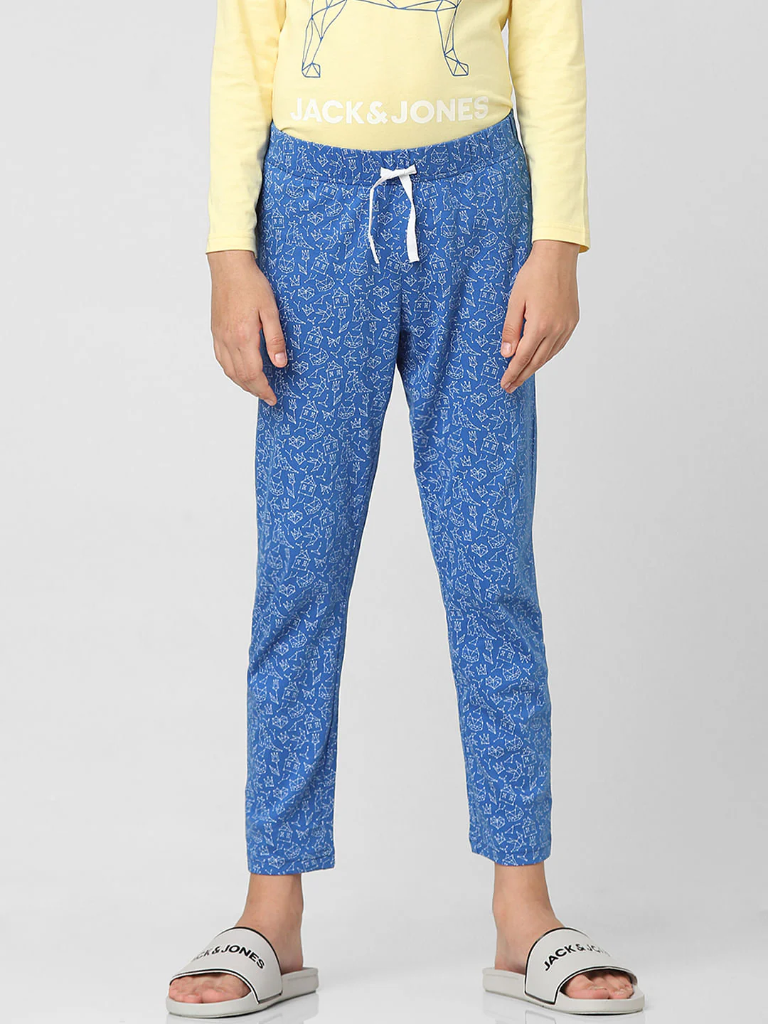 Boys Yellow Printed T-shirts & Pyjama Night Suit Set - Image 7