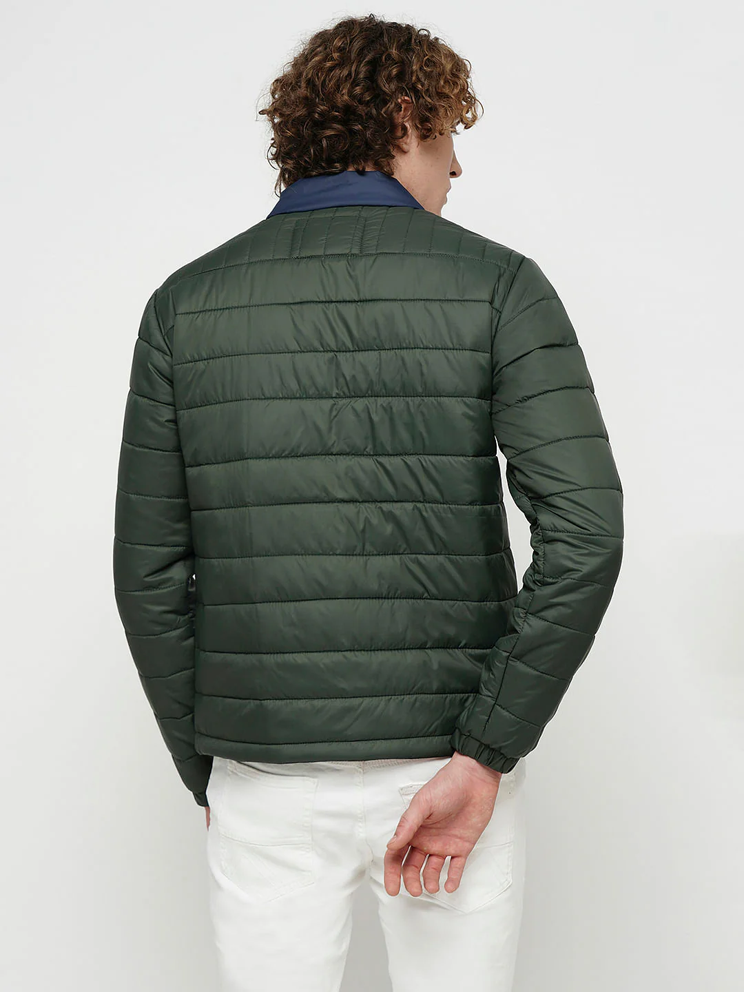 PRODUKT by JACK&JONES Green Colourblocked Hooded Puffer Jacket - Image 4